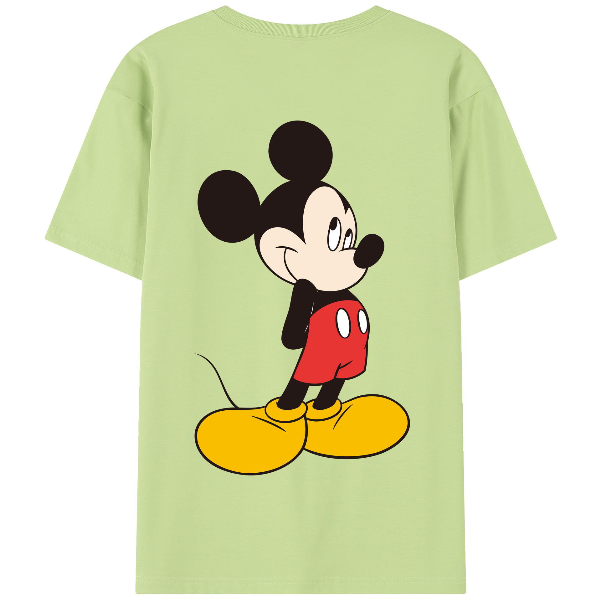 （画像用） ミッキーマウス Mickey Mouse 綿100％半袖Tシャツ（背面プリント）